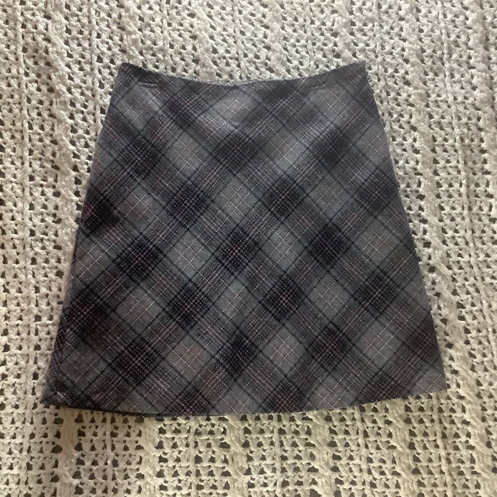 A-Line Plaid Mini Skirt